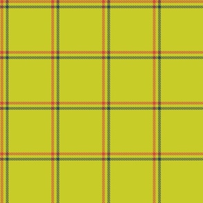 3 color windowpane 60s earthy red and blue on earthy green