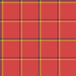 3 color windowpane 60s earthy red