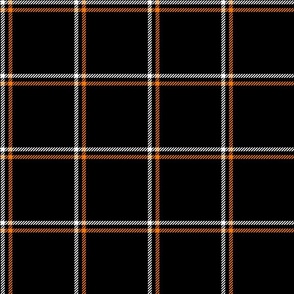 3 color windowpane white and bright orange on black