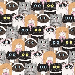 Cute Cat Stack Pattern - Medium Scale - CuCSP 