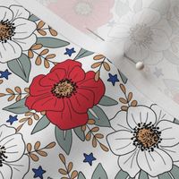 Fourth of July floral (star/small)