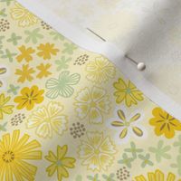 Boho Sunshine Floral yellow Large scale by Pippa Shaw