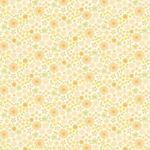 Boho Sunshine Floral peach cream Large scale by Pippa Shaw