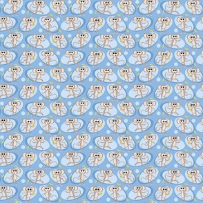 Cute Monkey Pattern on Blue - CuMoP