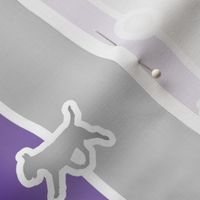 Bull terrier Bead Chain - purple silver