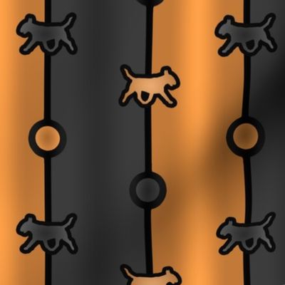 Bull terrier Bead Chain - rust black