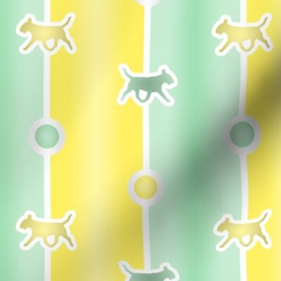 Bull terrier Bead Chain - lemon lime