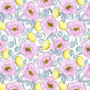 Pink floral and lemons (small)