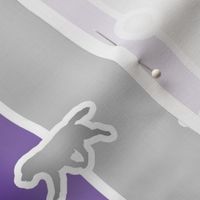 Labrador retriever Bead Chain - purple silver