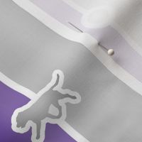 Staffordshire bull terrier Bead Chain - purple silver