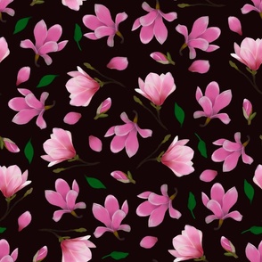 Magnolias_black_Background_