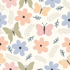 Floral Butterflies - Soft