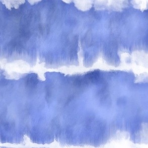 Shibori Stripes on Periwinkle Clouds Med