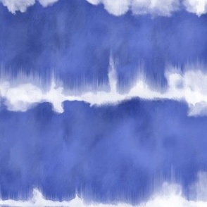 Shibori Stripes on Dark Indigo Clouds Med