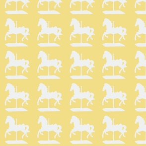 yellow carousel horse