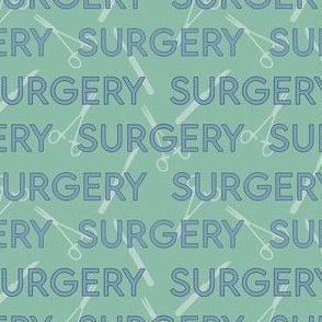 surgery green with blue medium