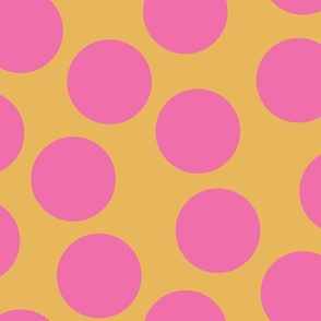 Jumbo large spots in yellow and pink