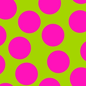 Jumbo large spots in lime and pink
