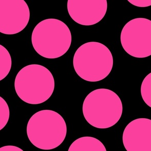 Jumbo large spots in black and pink