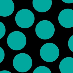 Jumbo large spots in teal and black