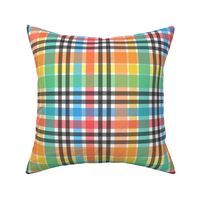 rainbow plaid on white