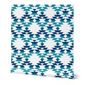 Aztec Kilim blue mix