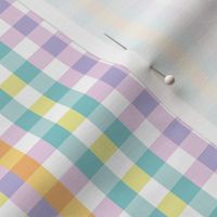 Colorful checker - geometric basic check race plaid design in spring summer color lilac pink teal orange