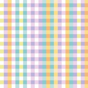 Colorful checker - geometric basic check race plaid design in spring summer color lilac pink teal orange