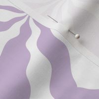 Seventies swirls - vintage minimalist organic psychedelic swirl design white lilac purple