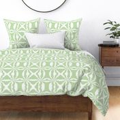 Seventies swirls - vintage minimalist organic psychedelic swirl design white lime green