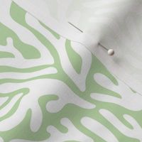 Ode to the artist - abstract leaves paper cute pop art matisse inspired organic shapes swim beach surf theme white lime green mint