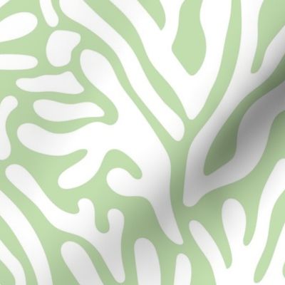 Ode to the artist - abstract leaves paper cute pop art matisse inspired organic shapes swim beach surf theme white lime green mint LARGE