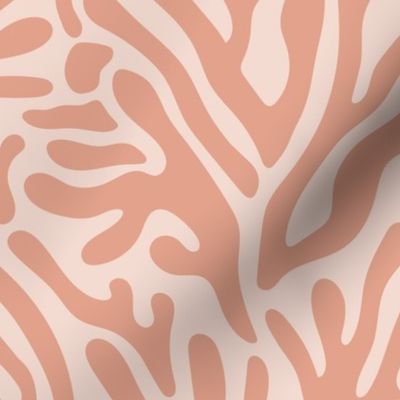 Ode to the artist - abstract leaves paper cute pop art matisse inspired organic shapes swim beach surf theme white orange coral blush  LARGE