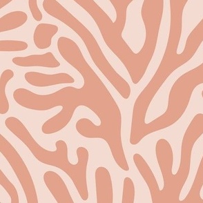 Ode to the artist - abstract leaves paper cute pop art matisse inspired organic shapes swim beach surf theme white orange coral blush  LARGE