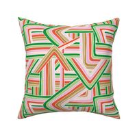 Little Maze stripes minimal Seventies Christmas rainbow grid trend abstract geometric print mint green red pink 