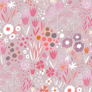 in the pastel garden // powdery rose // large scale