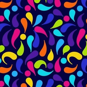 multicolor-drips-blue-background