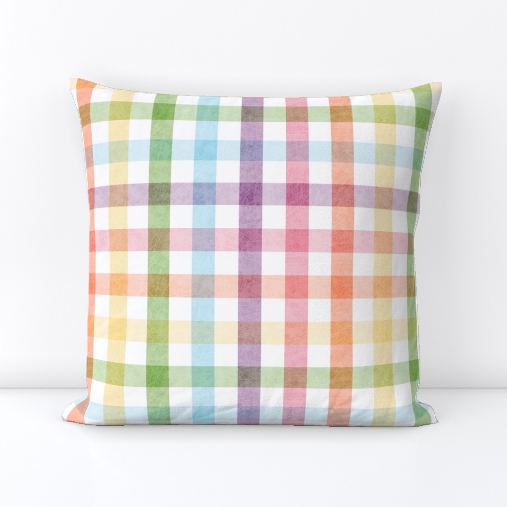 1 Inch Rainbow Gingham