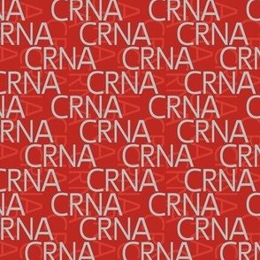 CRNA poppy red and gray