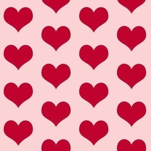 Hearts  red, pink 1.75 inch