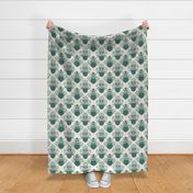 Pockets full of flowers - textured - green - smaller