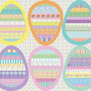 Egg Easter Placemats Cut and Sew