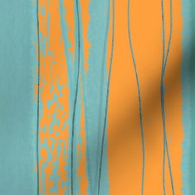 abstract lines and a color gradient - Mint an yellow