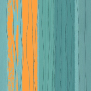 abstract lines and a color gradient - Mint an yellow