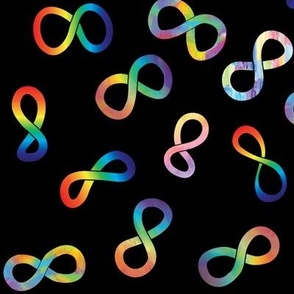 Autism Acceptance Rainbow Infinity Neurodiversity Pattern - Medium Scale