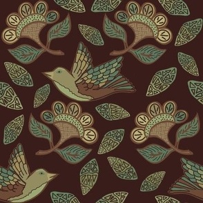Earthy_Floral_on Brown 