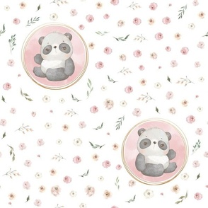 pink panda blush floral
