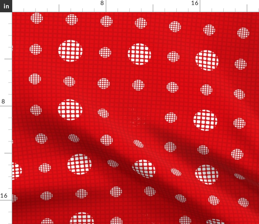 checkered polka dots