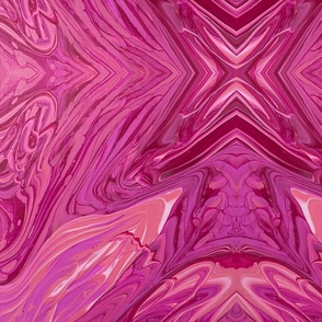 Pink acrylic pour fabric