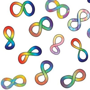 Autism Acceptance Neurodiversity Rainbow Infinity Pattern